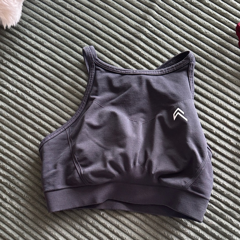 Oner active high neck bra size medium charcoal